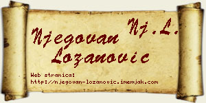 Njegovan Lozanović vizit kartica
